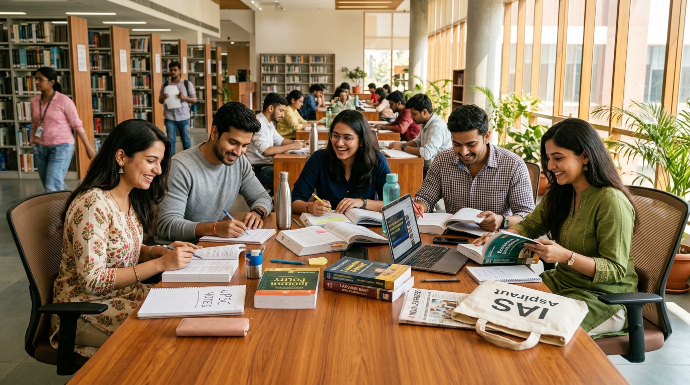 Focused competitive exam aspirants preparing with Aarohi Lava study materials
